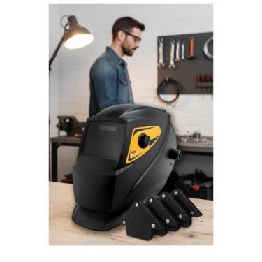 Imagem de 2x Máscara Solda Auto Escurecimento + 4 Esquadros 12kg - Congratulatio