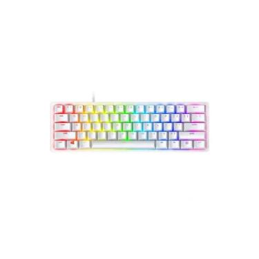 Imagem de Teclado Óptico Mecânico Gamer Razer Huntsman Mini, Chroma, Razer Switch Red, USB Tipo-c, US, Mercurio Branco - Rz03-03390400-r3m1