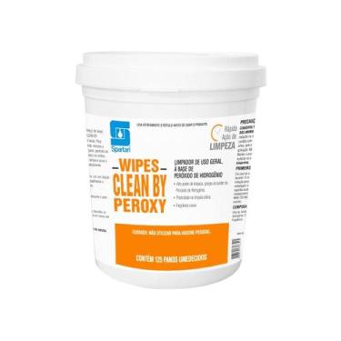 Imagem de Panos Desinfetantes Umedecidos Wipes Clean By Peroxy - Spartan