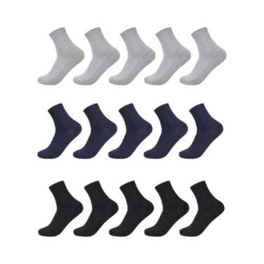 Imagem de Meias De Compressão Casuais Para Negócios Masculinos, 5, 10, 15 Pares,