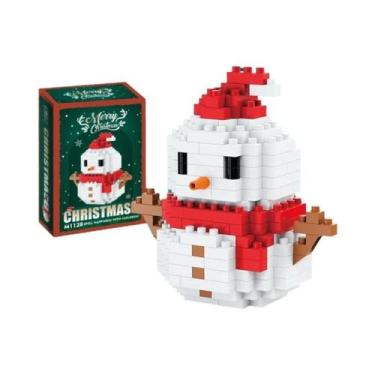 Imagem de Blocos De Montar Micro Do Papai Noel E Renas, Jogo De Dominó DIY, Queb