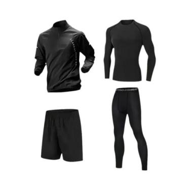 Imagem de Conjunto Esportivo Masculino De Secagem Rápida Com Manga Longa Para Co