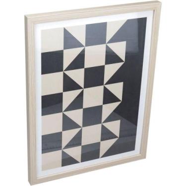 Imagem de Quadro Decorativo Parede Sala Home&co Mdf 39x29x2cm Preto - HOME & CO