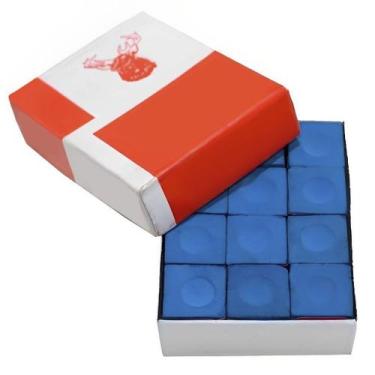 Imagem de Kit 20 Giz Mastar Azul Profissional Sinuca Bilhar