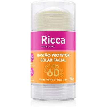 Imagem de Bastão Protetor Solar Facial Ricca Magic Stick FPS60 Toque Seco 20g