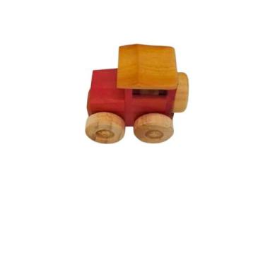 Imagem de Brinquedo Educativo Lúdico Jipe Com Capota Pintado - Ripas, Vermelho