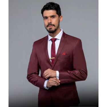Imagem de Terno/Costume Poliviscose - Vinho - Rei do Terno Fp, 58, Vinho