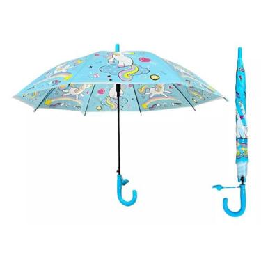 Imagem de Guarda Chuva Infantil Unicórnio Automático c/ Apito - ELITE