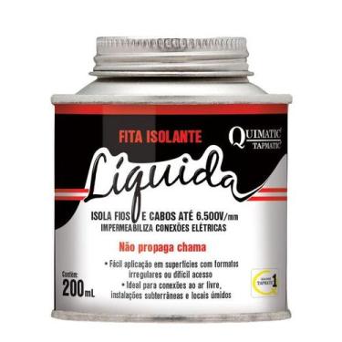 Imagem de Fita Isolante Líquida Quimatic Tapmatic Preta, 200ml