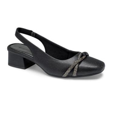 Imagem de Sapato Salto Bloco Mississipi MC973 Feminino - Preto, Preto, 37