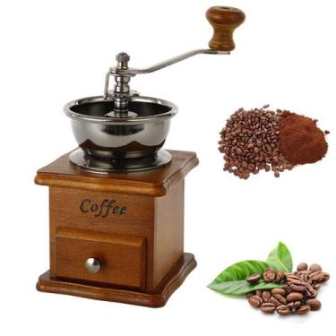 Imagem de Moedor de Café Manual Retrô Madeira - Mimo Style