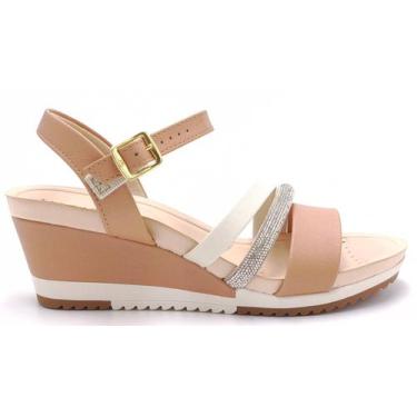 Imagem de Sandália Feminina Anabela Ultra Conforto Modare 7123.147, Nude branco 