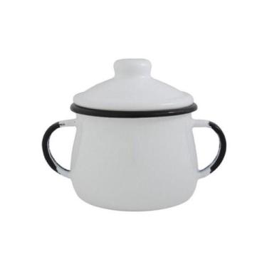 Imagem de Açucareiro Esmaltado Branco 380 Ml Ewel