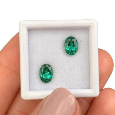 Imagem de Turmalina Verde Azulada Oval Par 1,90ct - ENE2ESE