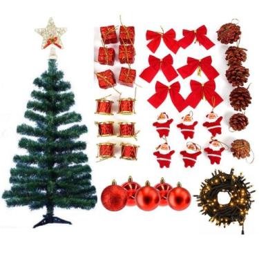 Imagem de Arvore Natal 150cm 220 Galho Verde Decorada Enfeite Sino - Rio Master