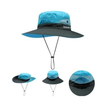 Imagem de Chapéu De Pescador Unissex Dobrável Com Aba Larga, Proteção UV, Para E
