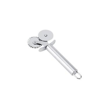 Imagem de Cortador de Massas Carretilha Dupla Inox Pastel Pizza - MIMO