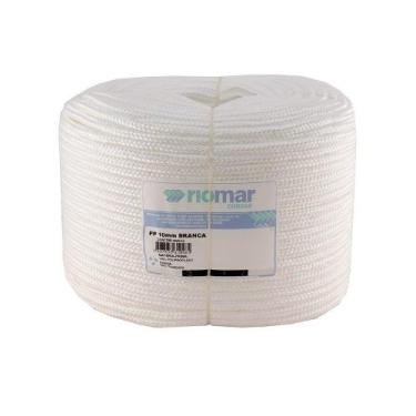 Imagem de Corda Riomar PP Trançada Branca Tipo Seda 10mm x 220m