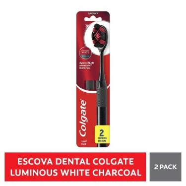 Imagem de Escova Dental Colgate Luminous White Com 2 Unidades Macia