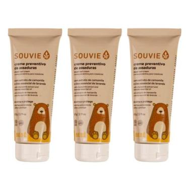 Imagem de Kit 3 Creme Preventivo de Assaduras Bebe Hidrata Acalma Souvie 60g