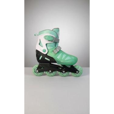 Imagem de Patins Inline Infantil Ajustável 4 Tamanhos P-28-31 Verde - Marca Gené