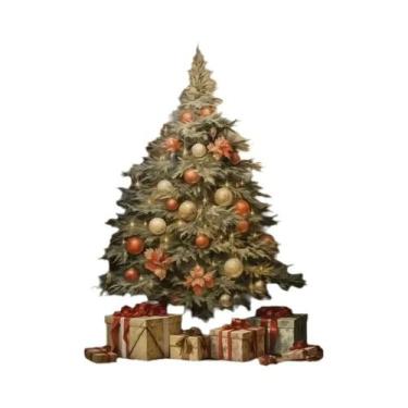 Imagem de Pôster Vintage De Natal Com Papai Noel, Impressão Em Tela, Arte De Par