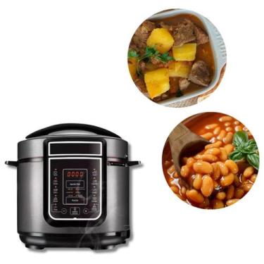 Imagem de Panela De Pressão Elétrica 6 Litros Aço Inox Timer Digital Funções Mul
