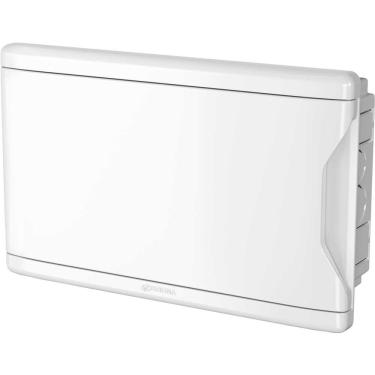 Imagem de Quadro de Distribuição de Embutir sem Barramento 1272 N-T 12D-9N Branco para Instalações de Baixa Tensão Krona