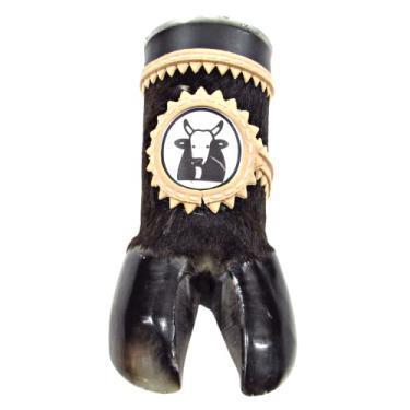 Imagem de Copo Pé de Boi Natural Com Alça Couro Nobuck