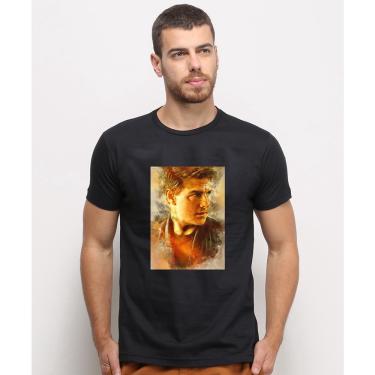 Imagem de Camiseta masculina Preta algodao Ator Famoso Tom Cruise Desenho arte