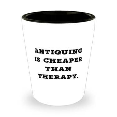 Imagem de Presentes antigos perfeitos, antiquação é mais do que a terapia, copo de tiro motivacional de feriado masculino e feminino