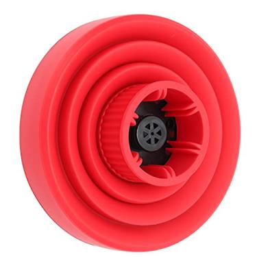 Imagem de Difusor de secador de cabelo, difusor de secador de cabelo dobrável ABS silicone difusor de secador de cabelo portátil para casa para salão de beleza(vermelho)