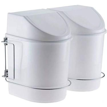 Imagem de Schmitt, 152036, Lixeira Seletiva Para Cozinha 12L Deslizante Dupla Corrediça, cor Branco, Plástico