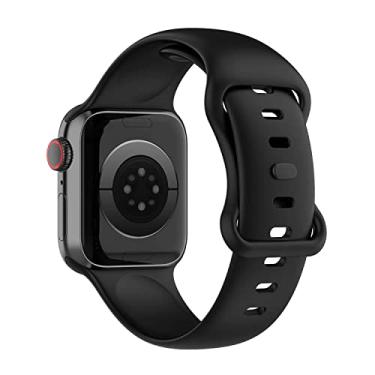 Imagem de Pulseira Sport Borboleta compatível com Apple Watch 45mm 44mm 42mm - Marca LTIMPORTS (Preto [Tam. P])