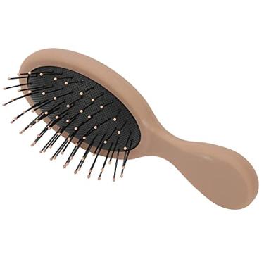 Imagem de Ferramenta para pentear, almofada de ar, escova de cabelo, escova de cabelo, escova portátil para alisar o cabelo, escova para casa, salão de beleza para viagens (marrom claro)