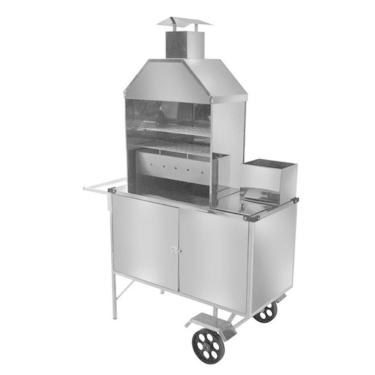 Imagem de Carrinho De Churrasco Estendido Luxo Rodas Maciças Le05m Cefaz
