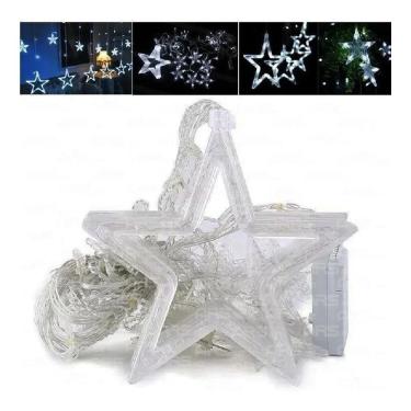 Imagem de Pisca Pisca Cascata 138 Led Estrela Natal 110V 8 Funções