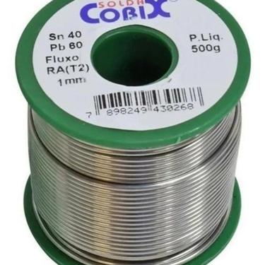 Imagem de Solda Estanho 40X60 1.0Mm Com Fluxo Ra (T2) Rolo 500G Cobix