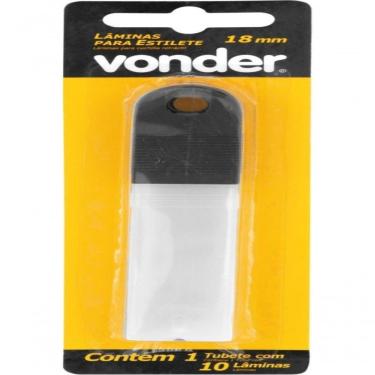Imagem de Lâmina Para Estilete Largo 18Mm Blister 10 Peças Vonder