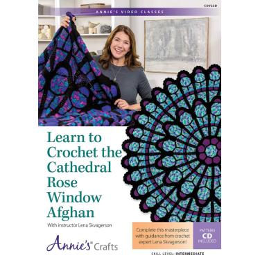 Imagem de Learn to Crochet the Cathedral Rose Window Afghan