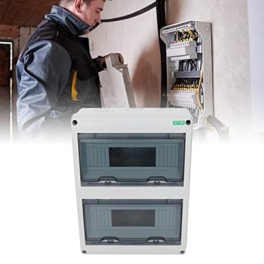 Imagem de Caixa de junção, caixa de disjuntor de 24 vias, caixa de proteção de distribuição IP65 à prova d'água ABS transparente capa flip limpa redução de poeira caixa disjuntor para parede interna