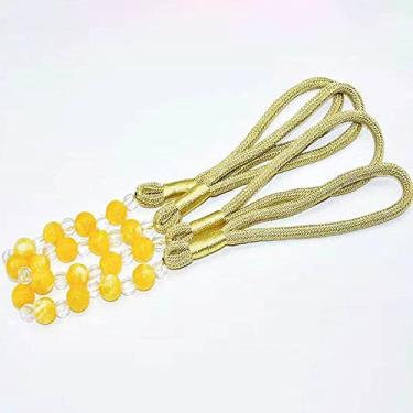 Imagem de 1 Par de Cortinas Fivela Cortina Tieback Jade Beads Strap Criativos Acessórios de Janela Decorações para Casa, 11,80cm
