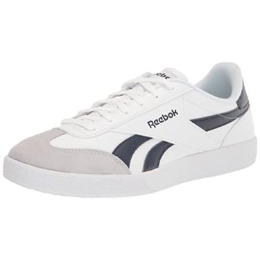 Imagem de Reebok Tênis unissex Smash Edge, Branco/Vetor Azul marinho/Cinza puro, 5.5 Women/4 Men