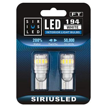 Imagem de SIRIUSLED – FT- 194 912 Marcador lateral interior de carro, mapa, cúpula, porta-malas, lâmpada de reserva de alta potência 3030 + 4014 SMD, super brilhante, pacote com 2 (branco)
