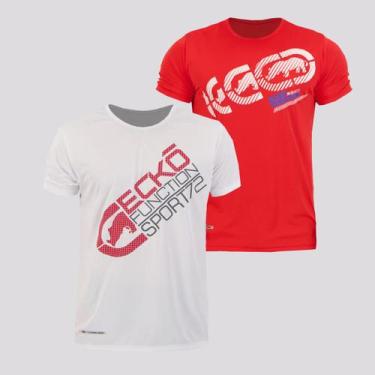 Imagem de Kit De 2 Camisetas Ecko Active Branca E Vermelha