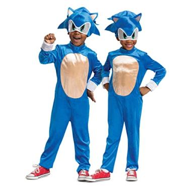 Imagem de Disguise Fantasia Sonic the Hedgehog, fantasia oficial do filme Sonic e chapéu, tamanho infantil pequeno (2T)