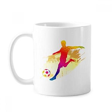Imagem de Caneca empática de tiro de atletas de futebol cerâmica copo de porcelana de café louça