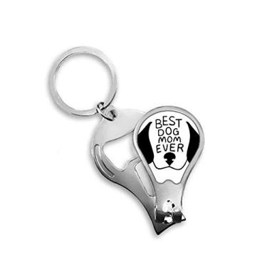 Imagem de Best Dog Mom Ever Quote DIY Design Cortador de Unhas Abridor Chaveiro Tesoura