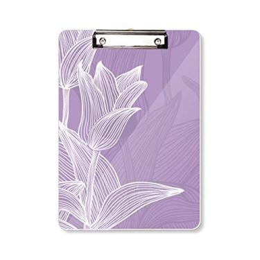 Imagem de DIYthinker Placa de suporte A4 para bloco de anotações com ilustração de tulipa de planta de flores