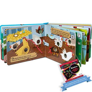 Imagem de Poke-A-Dot Old Macdonald’s Farm: Pop-a-Tronic Board Activity Kit & 1 Me l i ssa & Doug Scratch Art Mini-Pad Bundle (31341)
